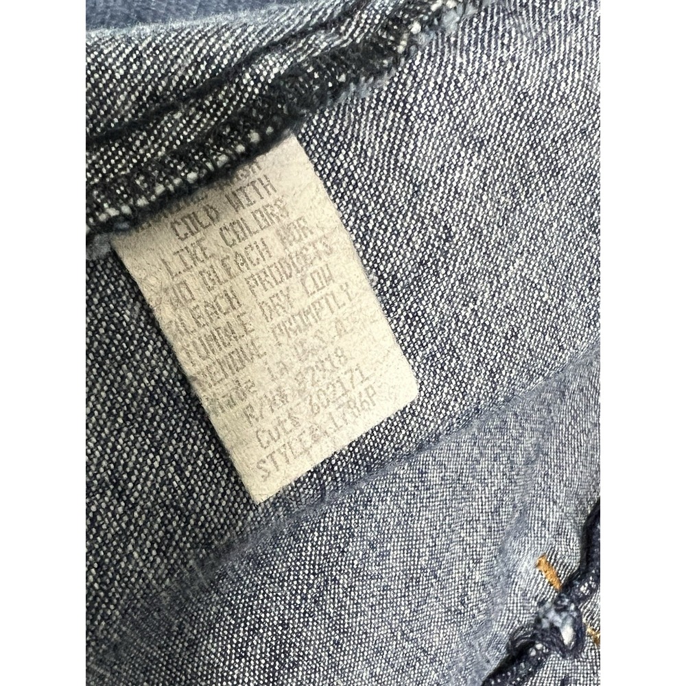 Vintage Juicy Couture Trench Coat Womens Large Denim Double Breasted Y2K - Picture 11 of 16